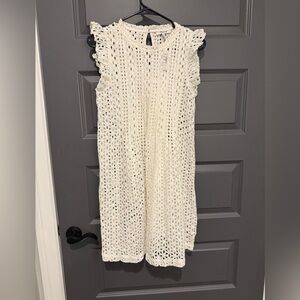 NWT Madewell Ivory White Crochet Eyelet Dress (retail $138) Size XS